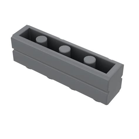 Lego Dark Stone Gray Brick X With Embossed Bricks Brick