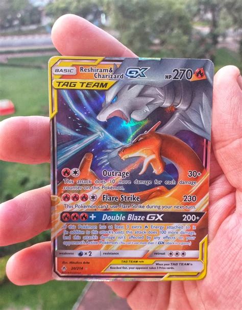 Pokemon Card Unbroken Bonds Charizard Reshiram GX Hobbies Toys