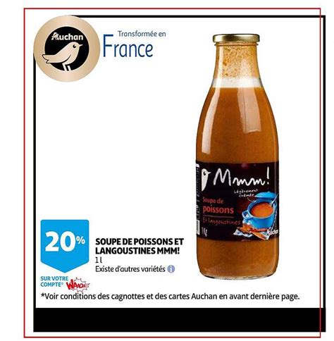 Promo Soupe De Poissons Et Langoustines Mmm Chez Auchan ICatalogue Fr