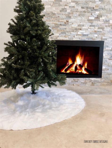 Faux Fur Christmas Tree Skirt White Faux Fur Tree Skirt Fur - Etsy