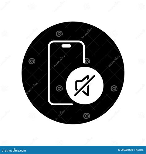 Silent Phone Icon Vector Mute Speakers Symbol Of Smartphone Stock