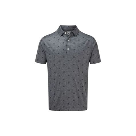 Footjoy Smooth Pique Fj Tonal Print Polo Golfbidder