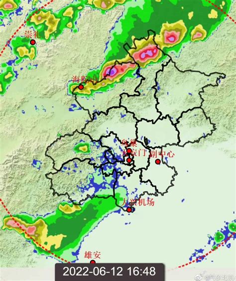 警惕北京地区今晚强对流天气：怀柔平谷等区已发布冰雹黄色预警 北京时间