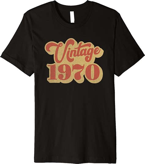 50 Years Old Ts Vintage 1970 50th Birthday Premium T Shirt Clothing Shoes