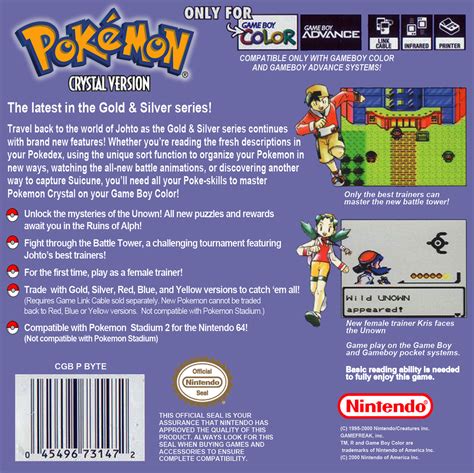 Pokémon Crystal Version Details LaunchBox Games Database