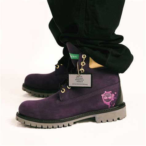 Mens Timberland Hip Hop Royalty Premium Boot Purple Gold Journeys