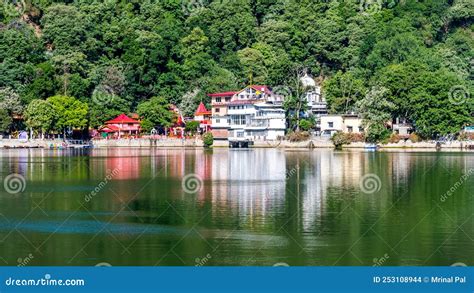 View of Nainital Lake, Naina Devi Temple and Mountains are in the ...