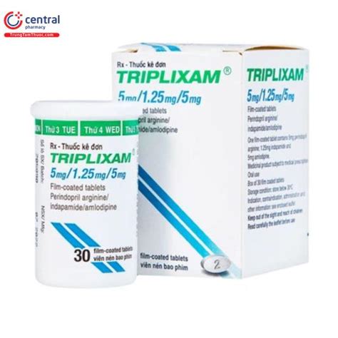 Thuốc Triplixam 5mg 1 25mg 5mg Điều trị cao huyết áp thể nặng