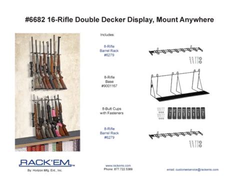 Rifle Double Decker Display Mount Anywhere Sku Rack Em