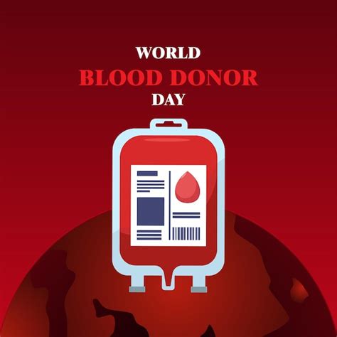 Premium Vector World Blood Donor Day Poster