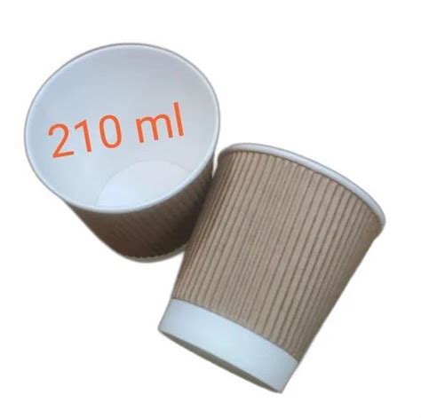 210 Ml Ripple Paper Cup At Rs 1 7 Piece Disposable Paper Cup In