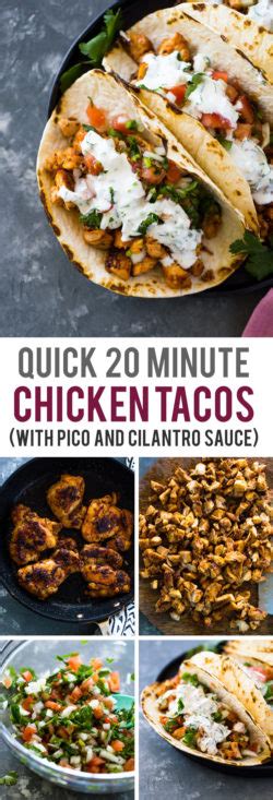 Easy 20 Minute Chicken Tacos Gimme Delicious