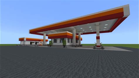 Minecraft How To Build A Gas Station And Carwash Part 2 Youtube