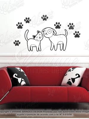 Adesivo Decorativo Parede Pet Shop Gato Cachorro Patas 37201