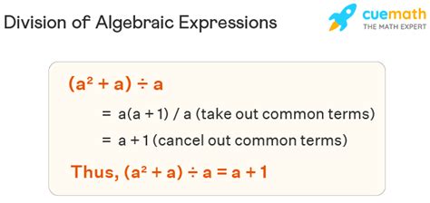 Division Of Algebraic Expressions Methods Rules And Examples