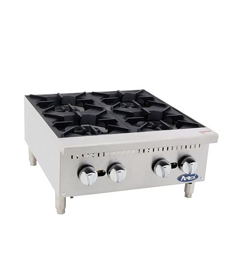 24″ Four 4 Burner Countertop Range Gas Hotplate New Restaurant Equipment