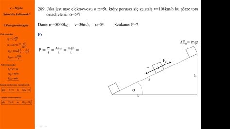 289 Fizykamax Pole Grawitacyjne Moc Elektrowozu Na Zbocze