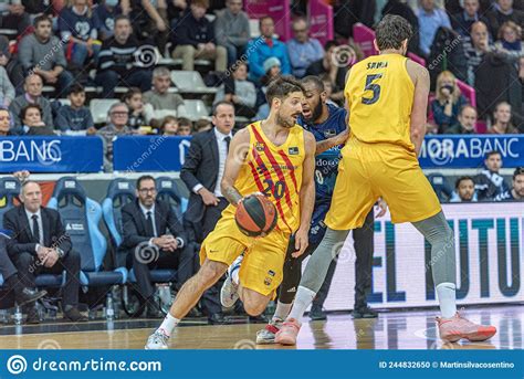 Players In The Acb League Match Between Mora Banc Andorra Vs Fc