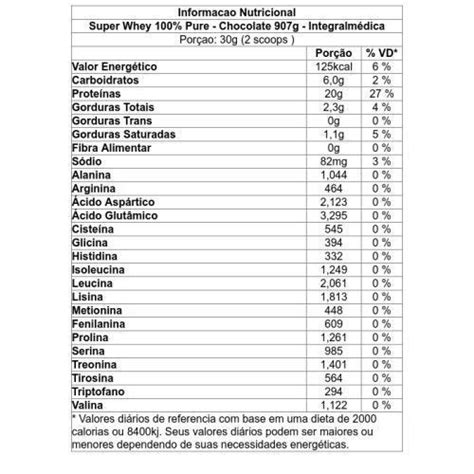 Kit X Super Whey Pure G Chocolate Integralm Dica Em