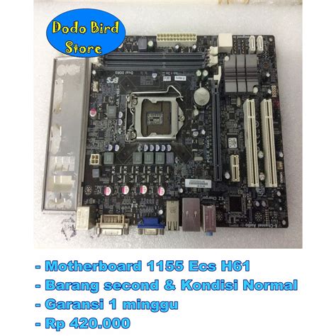 Jual Motherboard Lga Ecs H Ddr Indonesia Shopee Indonesia