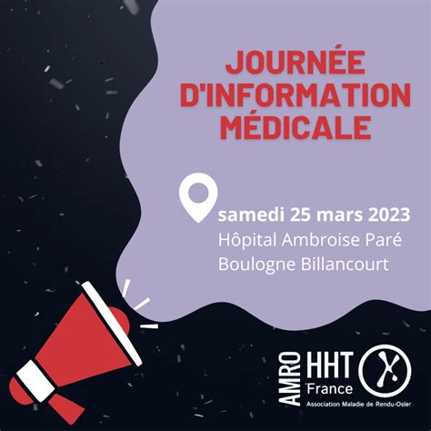 Retour De La Journée Dinformation Médicale Amro Hht France