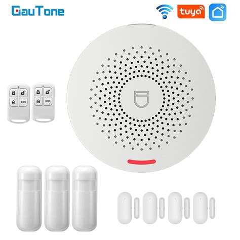 GauTone Wifi akıllı ev Alarm sistemi 433MHz hırsız güvenlik alarmı Tuya