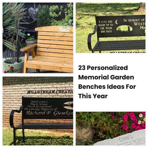 23 Personalized Memorial Garden Benches Ideas For This Year | SharonSable