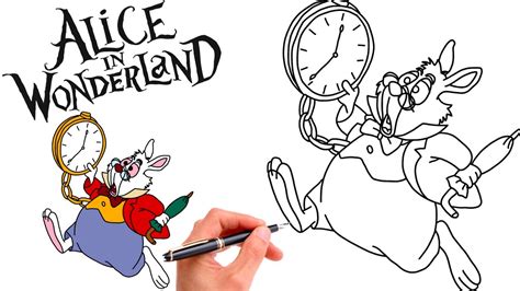 Alice In Wonderland White Rabbit Drawing