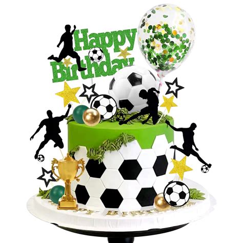 31pcs Soccer Cake Topper Decorations Soccer Ball Player Cake Decorations For Soccer Football