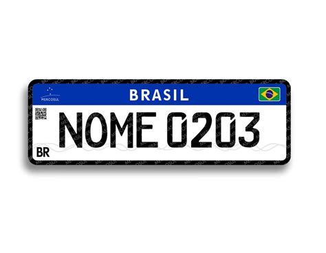 Placa Mercosul Personalizada KIT 2 Carro 1 Moto KREATIVEADESIVOS