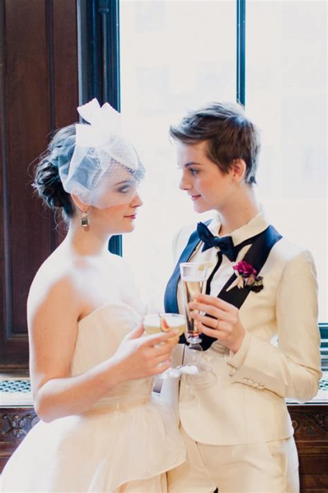 Refined Same Sex Winter Wedding In New York Public Library Weddingomania