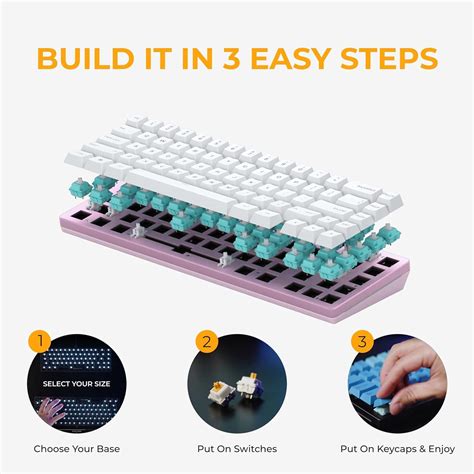 Glorious Gmmk Gaming Barebones Keyboard Hot Swappable Tkl Diy Compact Mechanical Keyboard