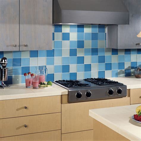 Blue Glass Kitchen Backsplash Contemporary Kitchen New York By Fiorano Tile Showrooms