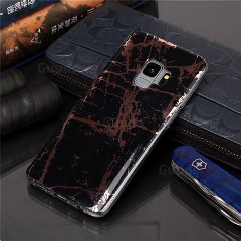 Black Galvanized Rose Gold Marble Phone Back Cover For Samsung Galaxy S9 Tpu Case Guuds