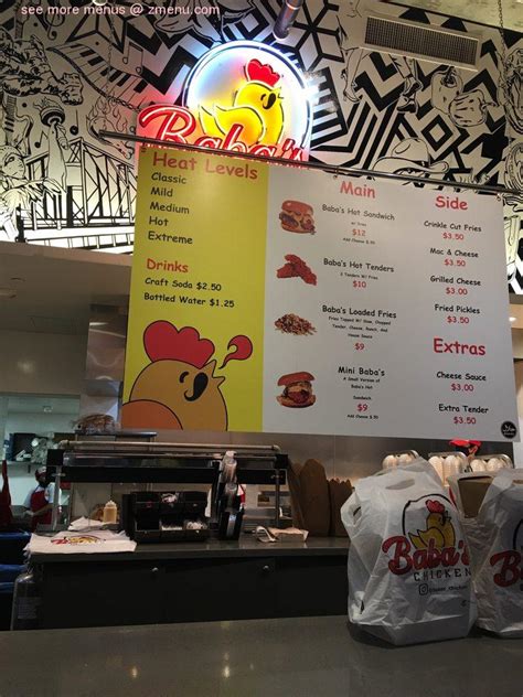 Menu At Baba S Hot Chicken Restaurant Riverside Market Street
