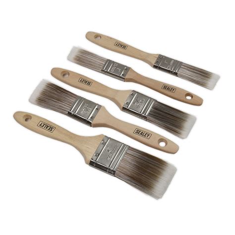 Sealey Wooden Handle Paint Brush Set 5pc OnDemand Truck Parts