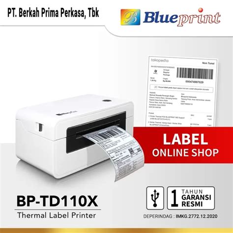 Printer Barcode Thermal Printer Label Resi A Blueprint Bp Td X