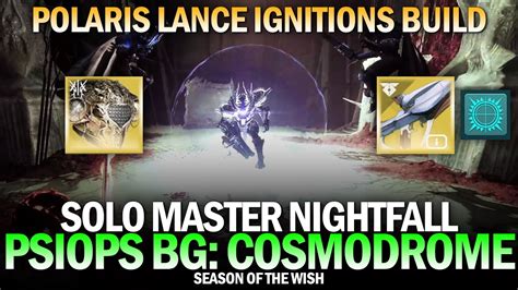 Solo Master Nightfall PsiOps Battleground Cosmodrome Polaris Lance