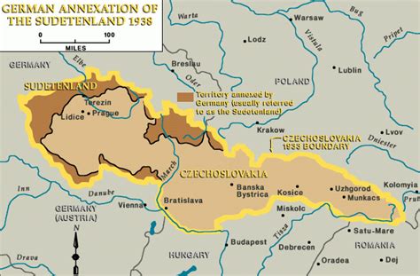 Map Of Europe Sudetenland - Domini Hyacintha