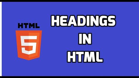 Headings In Html Heading Tags In Html Introduction To Heading Gm