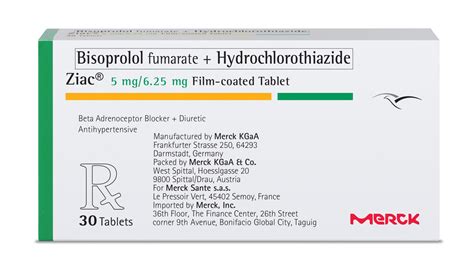 Ziac Bisoprolol Fumarate Hydrochlorothiazide PharmaServe