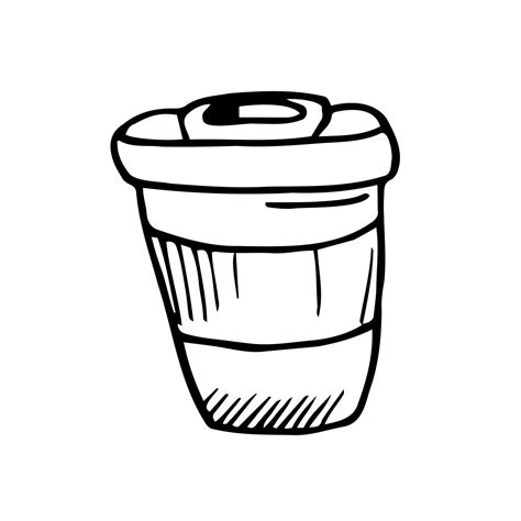 doodle icon. take away coffee cup. vector illustration 18802067 Vector ...