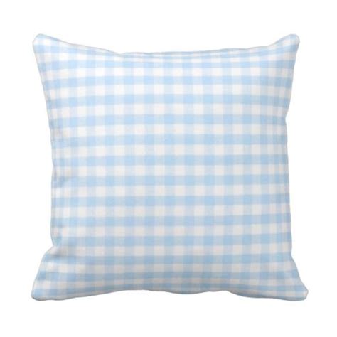 Light Blue Gingham Pattern Throw Pillow Zazzle Ca Patterned Throw