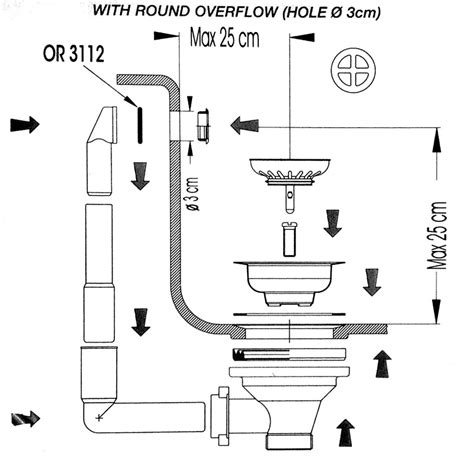 Franke Lira Mm Sink Basket Strainer Waste Kit With Overflow