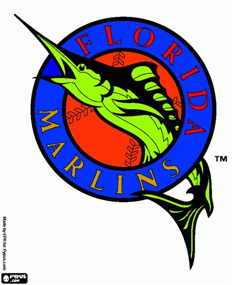 Florida Marlins Coloring Page Printable Florida Marlins