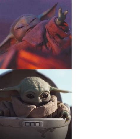 Baby Yoda Drake Meme template, enjoy : r/TheMandalorianTV