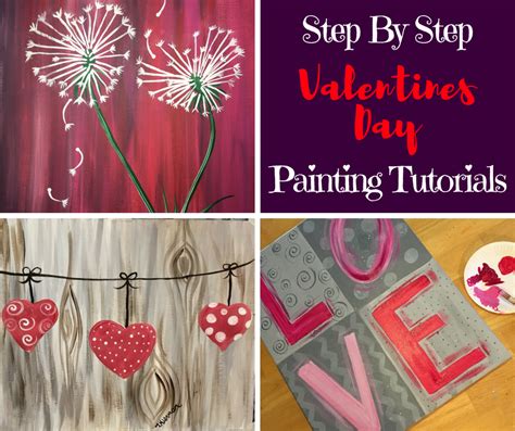 Valentines Day Step By Step Painting - Tracie's Acrylic Painting Tutorials