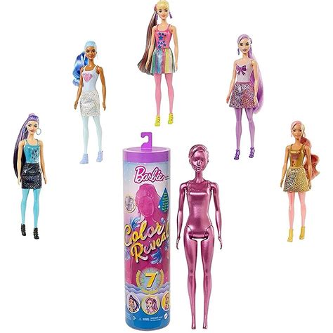 Boneca Barbie Color Reveal 7 Surpresas Brilhante GWC55 Mattel