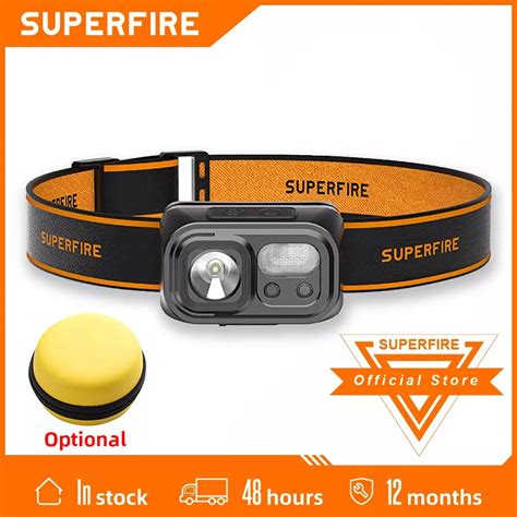 Superfire hl23 mini brilhante super led farol de indução usb c