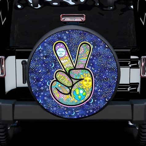 Finger Colorful Peace Sign Spare Tire Covers T For Campers 99shirt